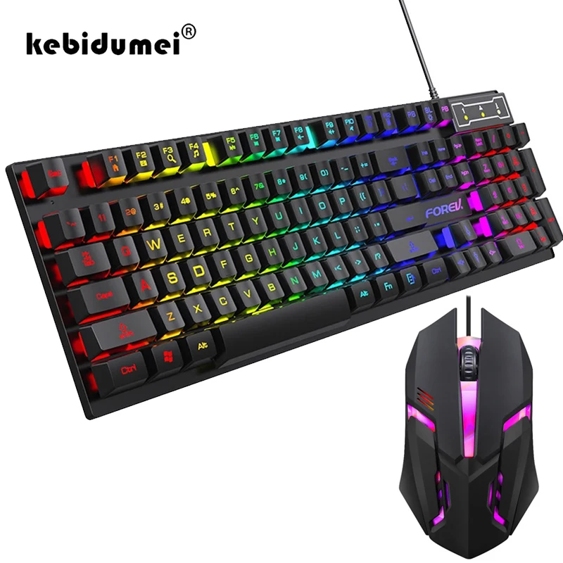 Gaming Keyboard And Mouse Converter For Mobile - 104 Key Backlit Mechanical Keyboard Wired