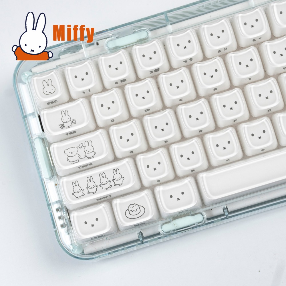 Kawaii Miffy Keycaps Cute Rabb - Gaming Keyboard Brands 评论和价格