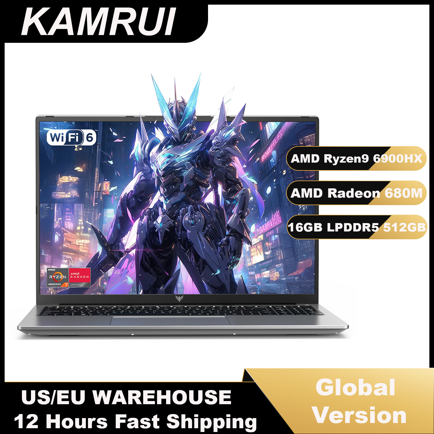 KAMRUI 16inch Laptop AMD Ryzen - Keyboard Gaming Mac 评论和价格