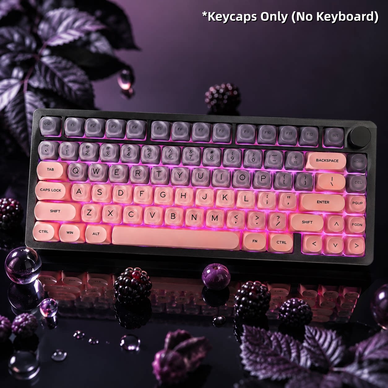 Black Pink Gradient Crystal Ke - Keyboard Gaming Black 评论和价格