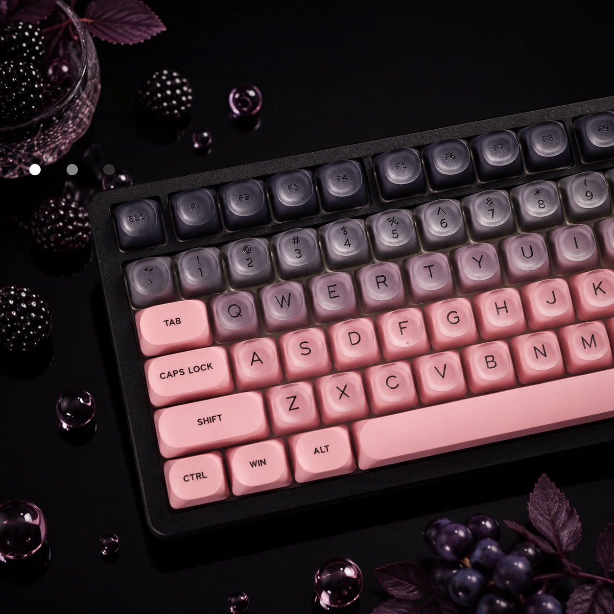 Black Pink Gradient Crystal Ke - Keyboard Gaming Black 评论和价格