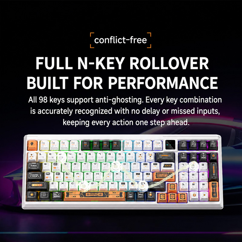 Langtu T98 Three-Mode Wireless - Gaming Keyboard No Noise 评论和价格