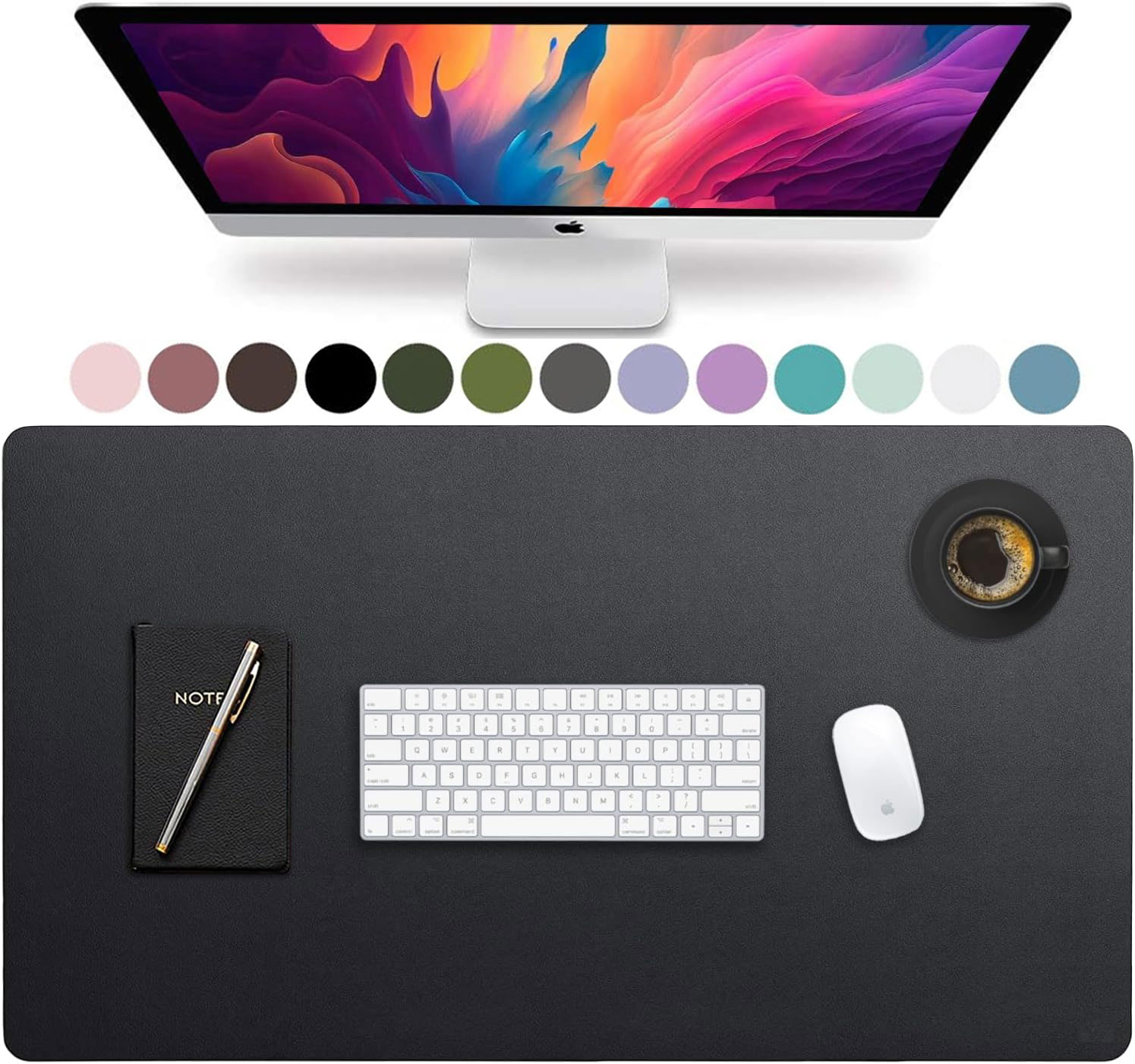 Large Size Leather Desk Pad,Of - Gaming Keyboard And Mouse 评论和价格