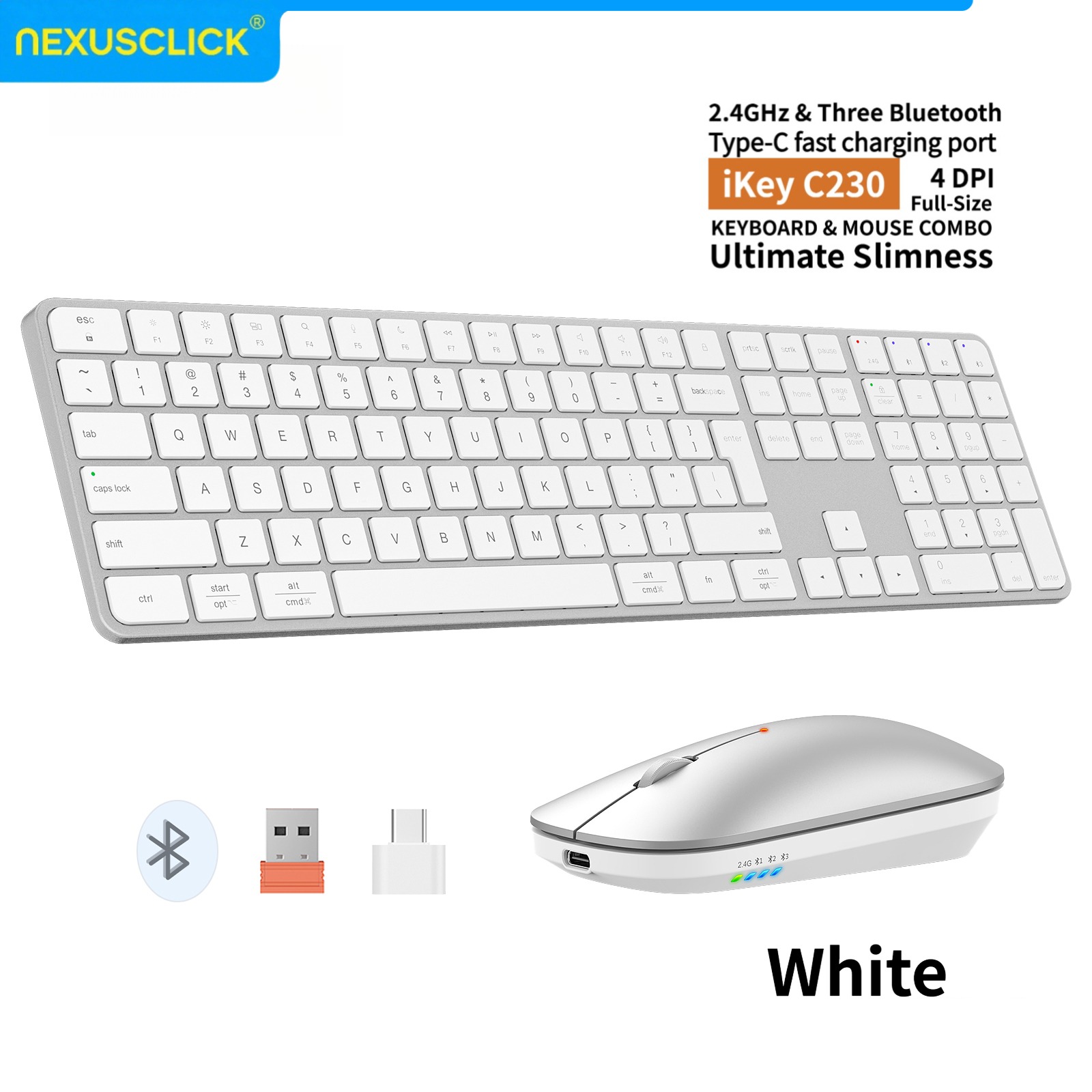 NexusClick Rechargeable Wirele - Keyboard Gaming Mac 评论和价格