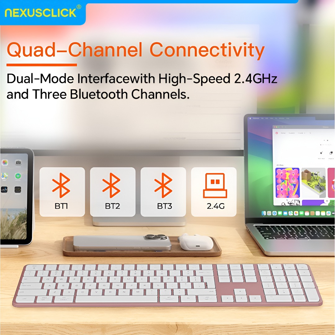 NexusClick Rechargeable Wirele - Keyboard Gaming Mac 评论和价格