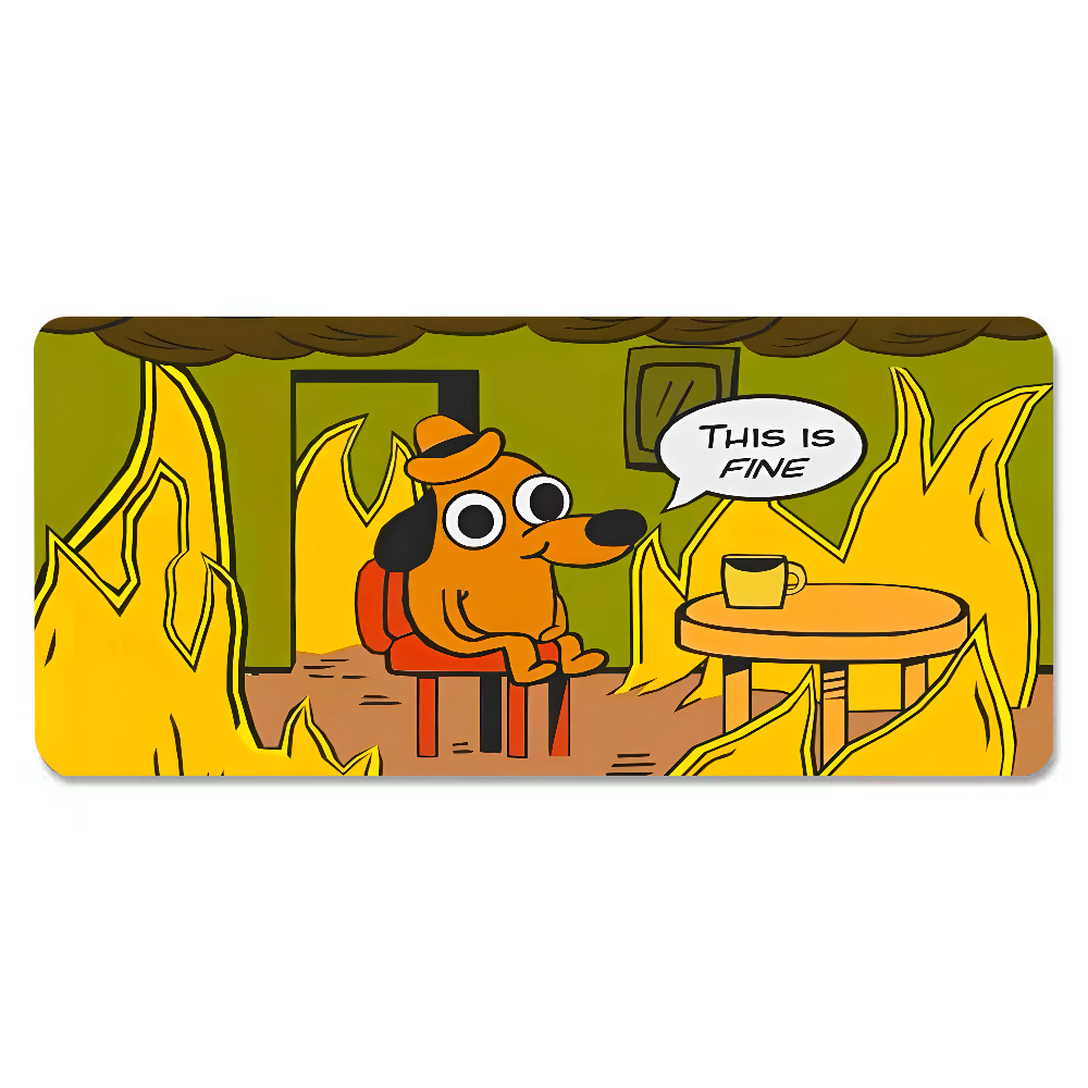 This Is Fine Dog Dachshund Mou - Gaming Keyboard And Mouse 评论和价格