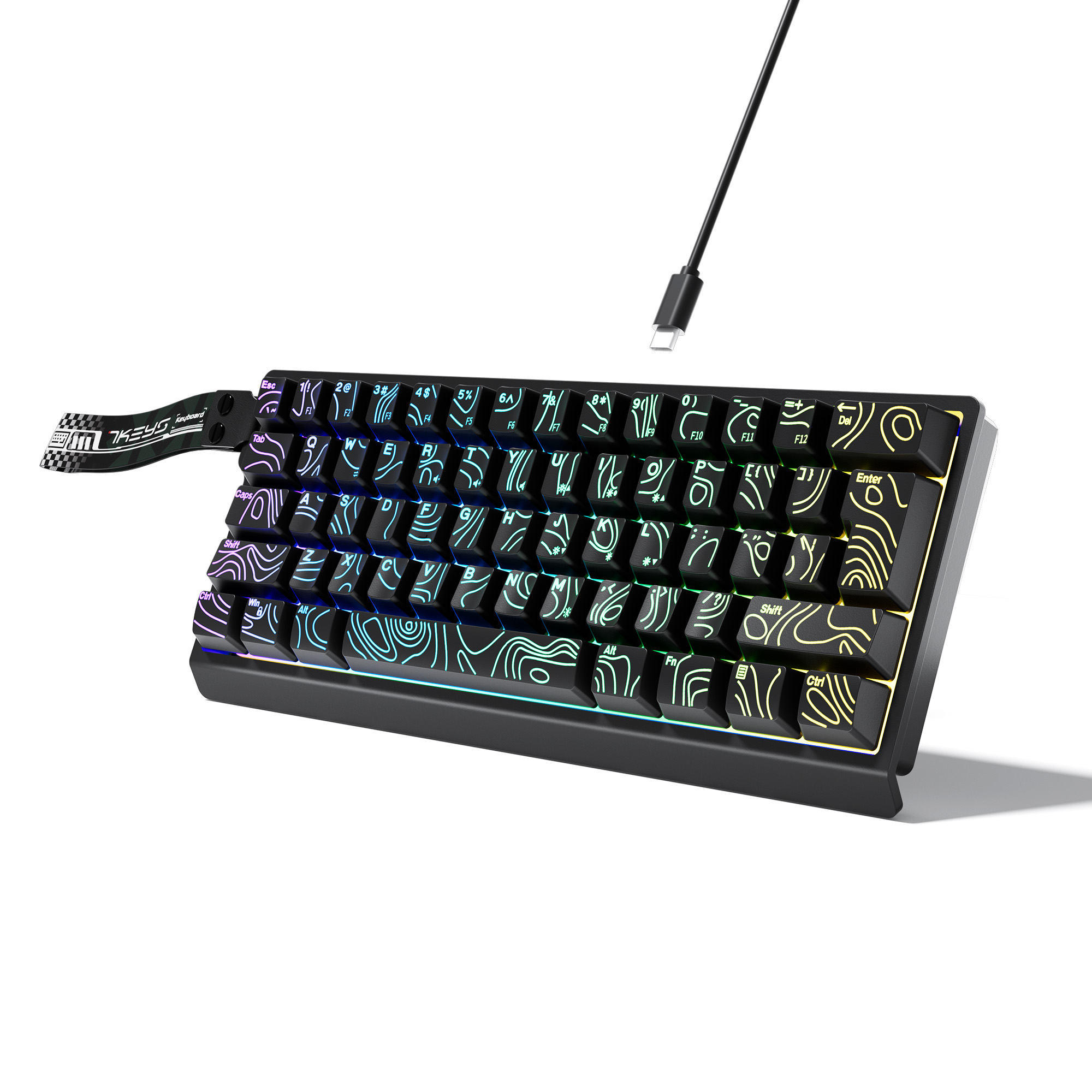 60% Compact Wired Keyboard wit - Gaming Keyboard Half 评论和价格