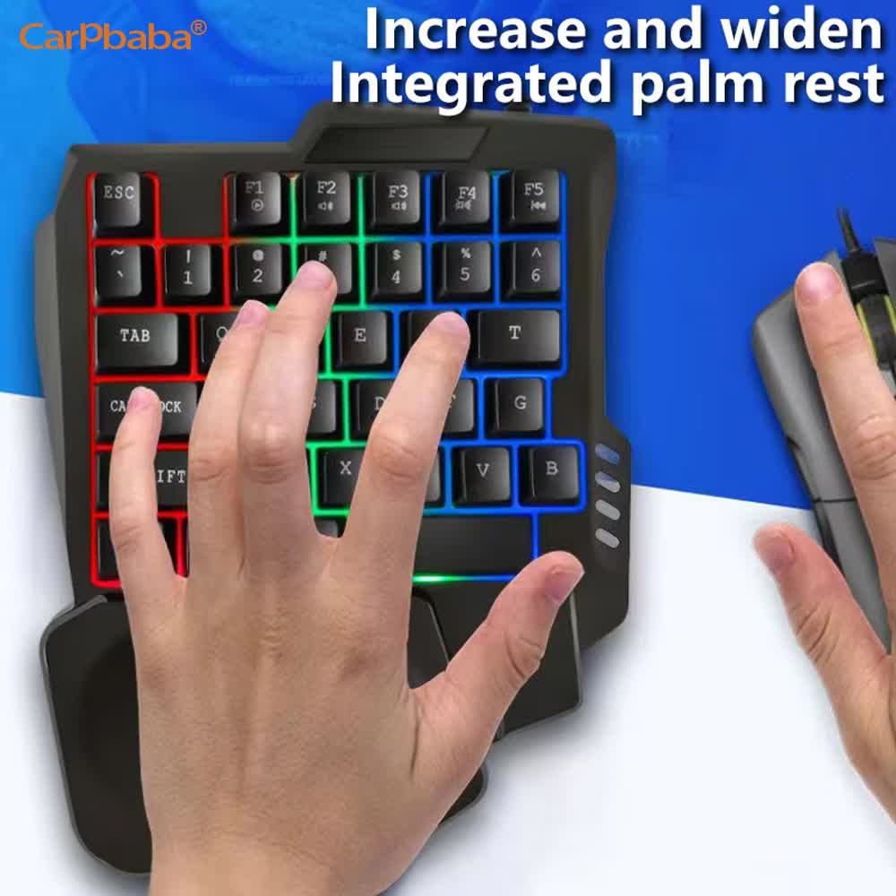 USB Single Hand One-Handed Gam - Gaming Keyboard 1 Hand 评论和价格