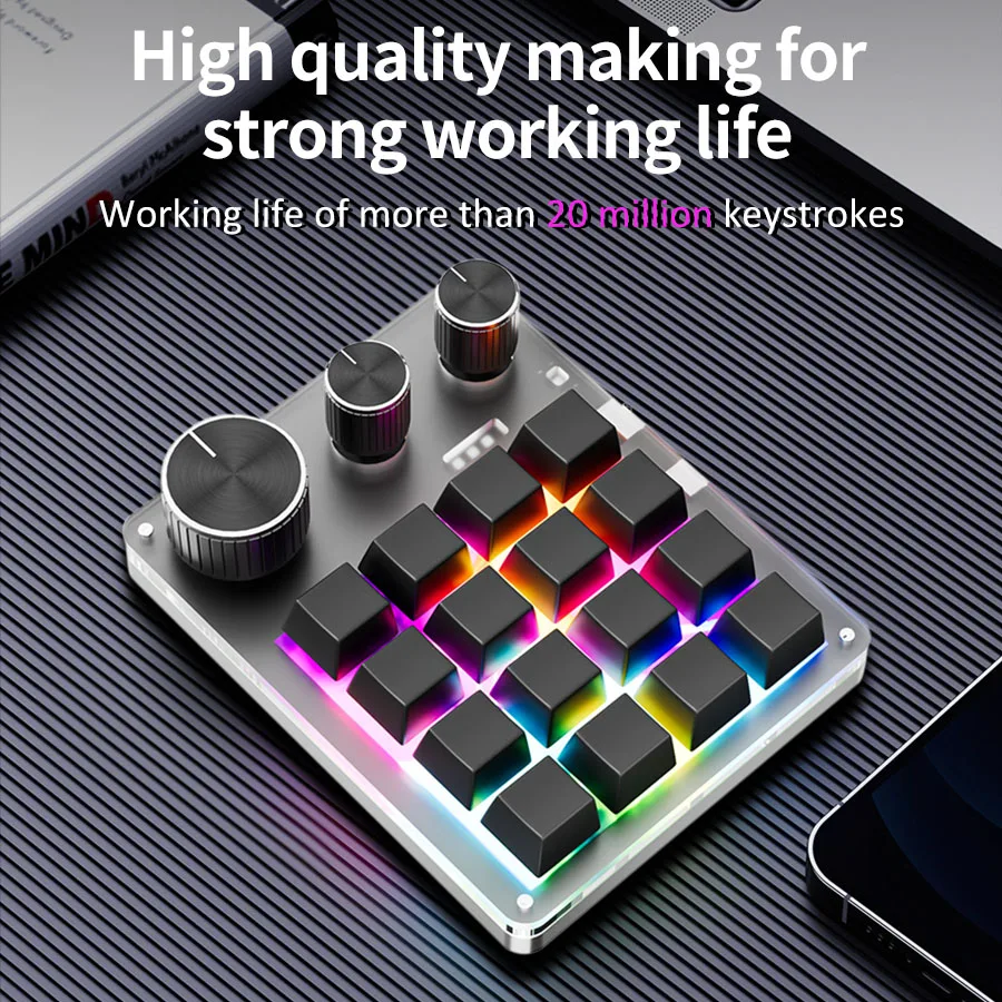 2.4G Customize Bluetooth 3 Mod - Gaming Keyboard 1 Hand 评论和价格