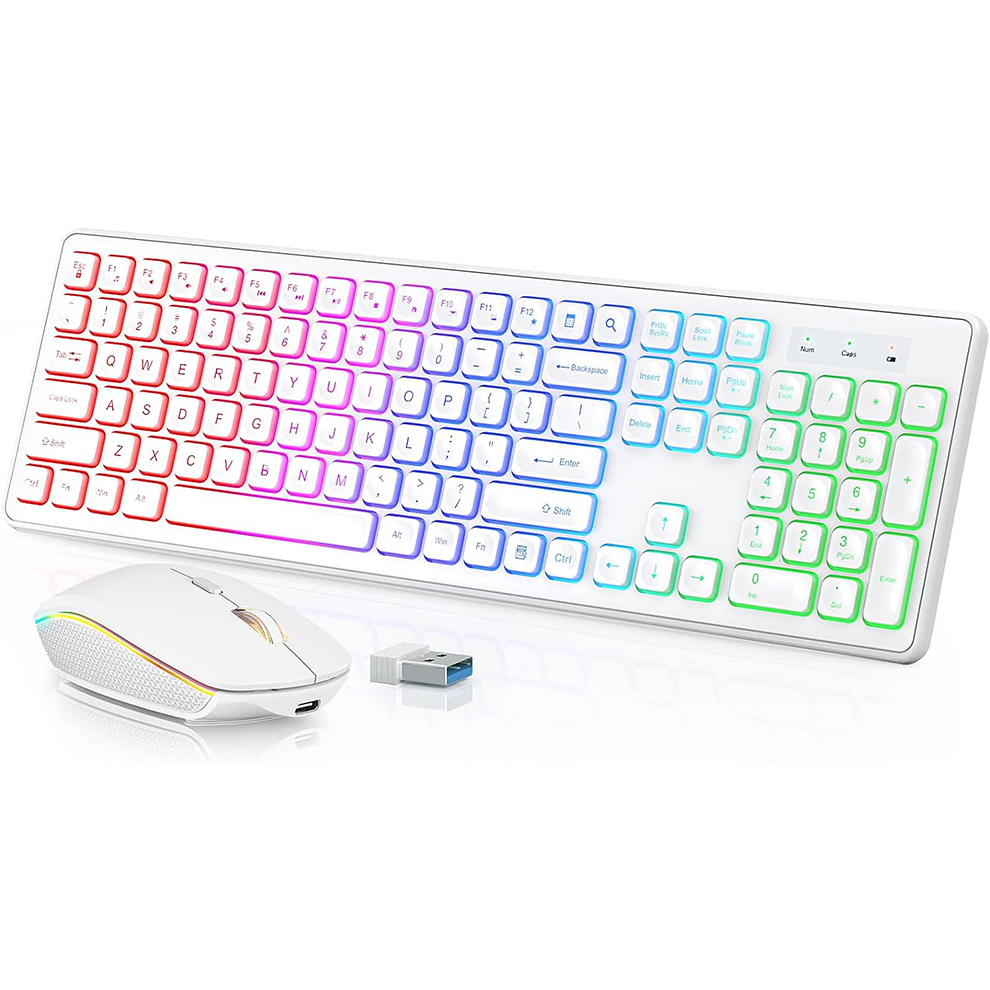 Backlit Wireless Keyboard and  - Gaming Keyboard That Is Quiet 评论和价格